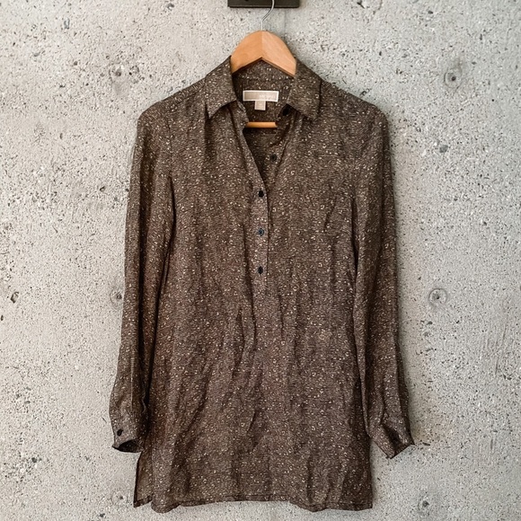 Michael Kors Tops - Michael Kors Snake Print Tunic Blouse